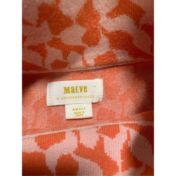 Maeve Anthropologie The Carys Sweater Orange Mock  Neck Long Sleeves Size Small - Picture 5 of 8